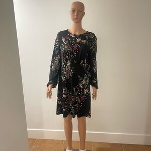 New Look Black Dress with Floral Print